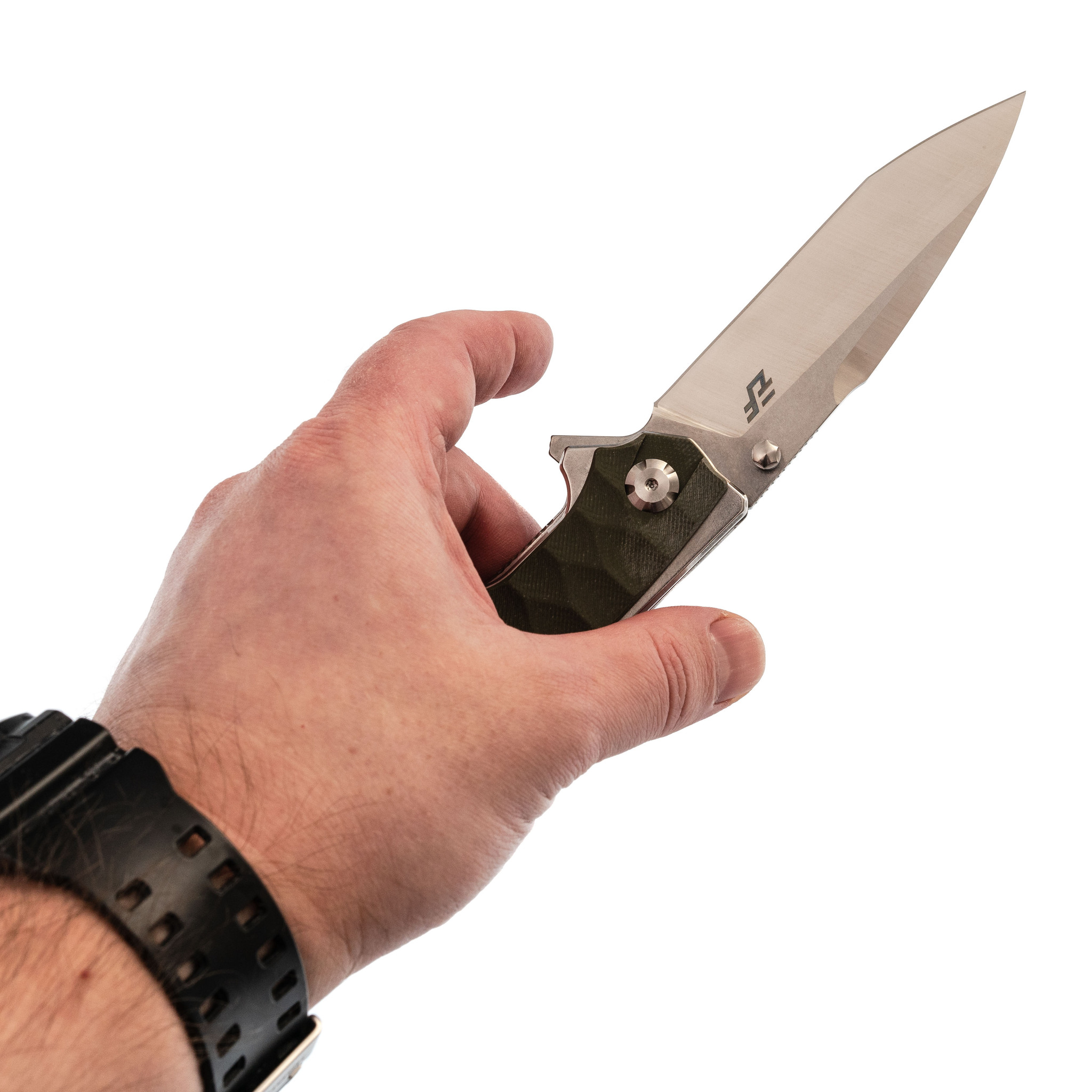 Складной нож Eafengrow EF913, сталь 14C28N, рукоять G10, зеленый - фото 8