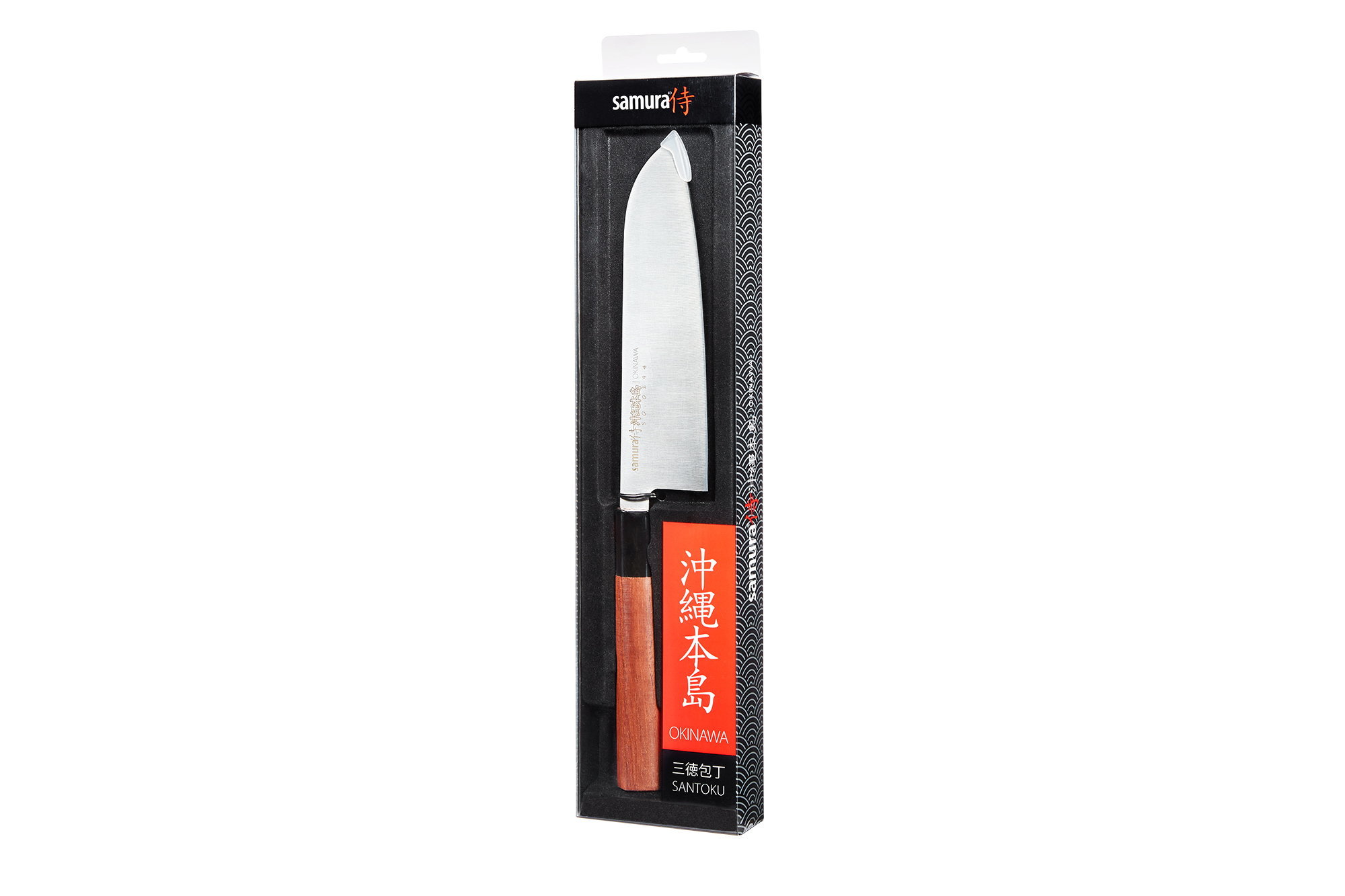 фото Нож кухонный "samura okinawa" сантоку 175 мм, aus-8, палисандр