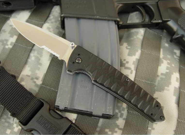 фото Нож складной mod blackhawk bhb30 spring assist, сталь 440c stainless steel, рукоять 420j2 и термопластик frn