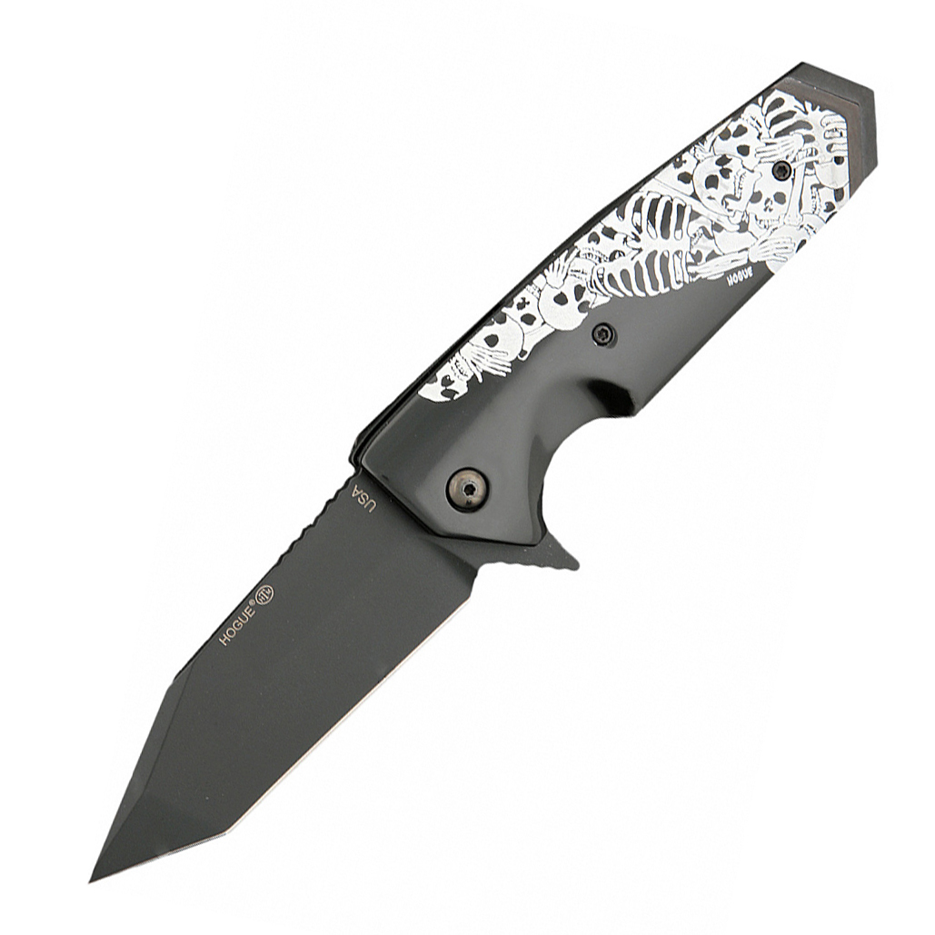 Нож складной Hogue EX-02 Tanto, сталь 154CM, рукоять ABS-пластик Skulls & Bones нож складной hogue ex 02 tanto skulls