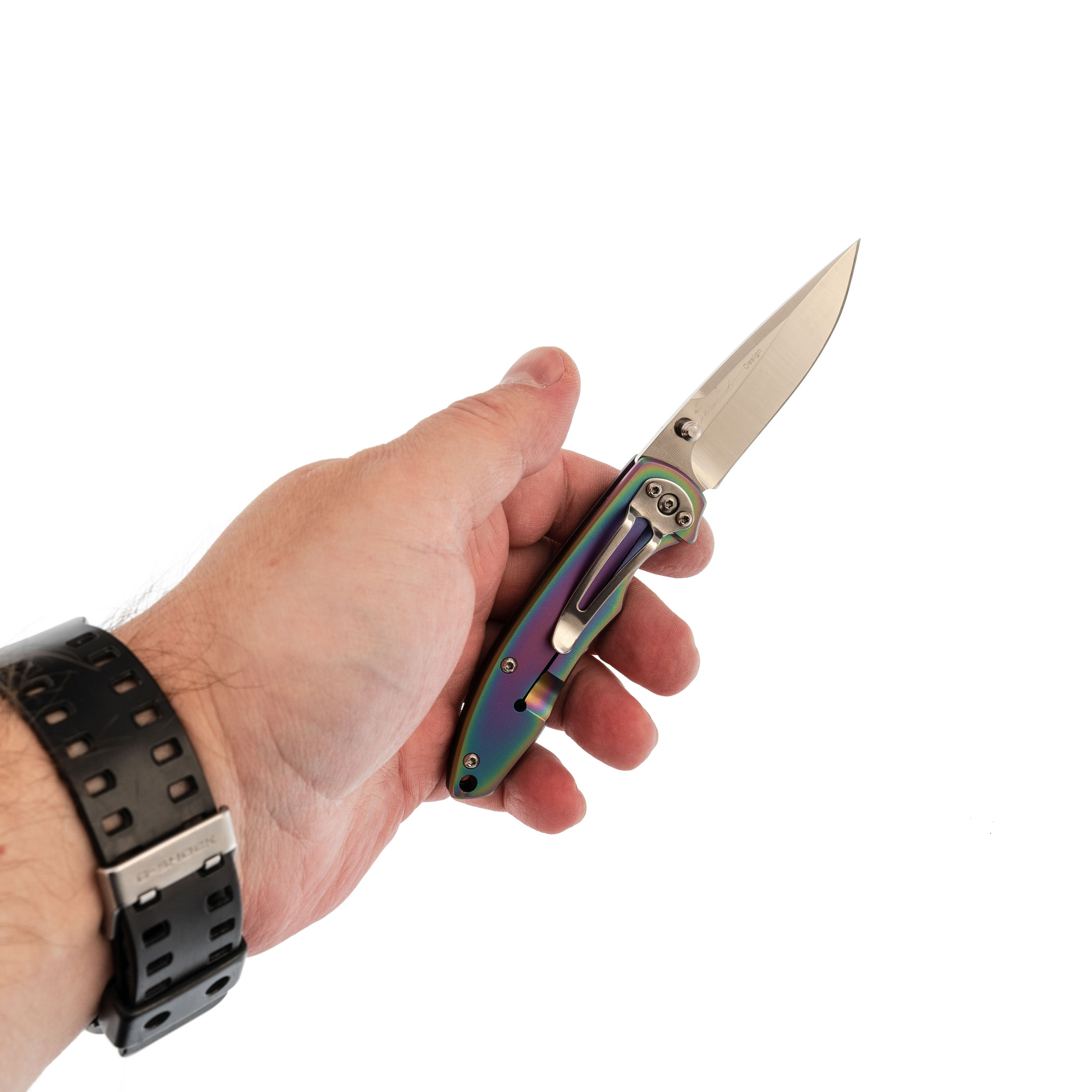 Складной нож Sanrenmu 7073LUX-ST, сталь 12C27, рукоять сталь - фото 7