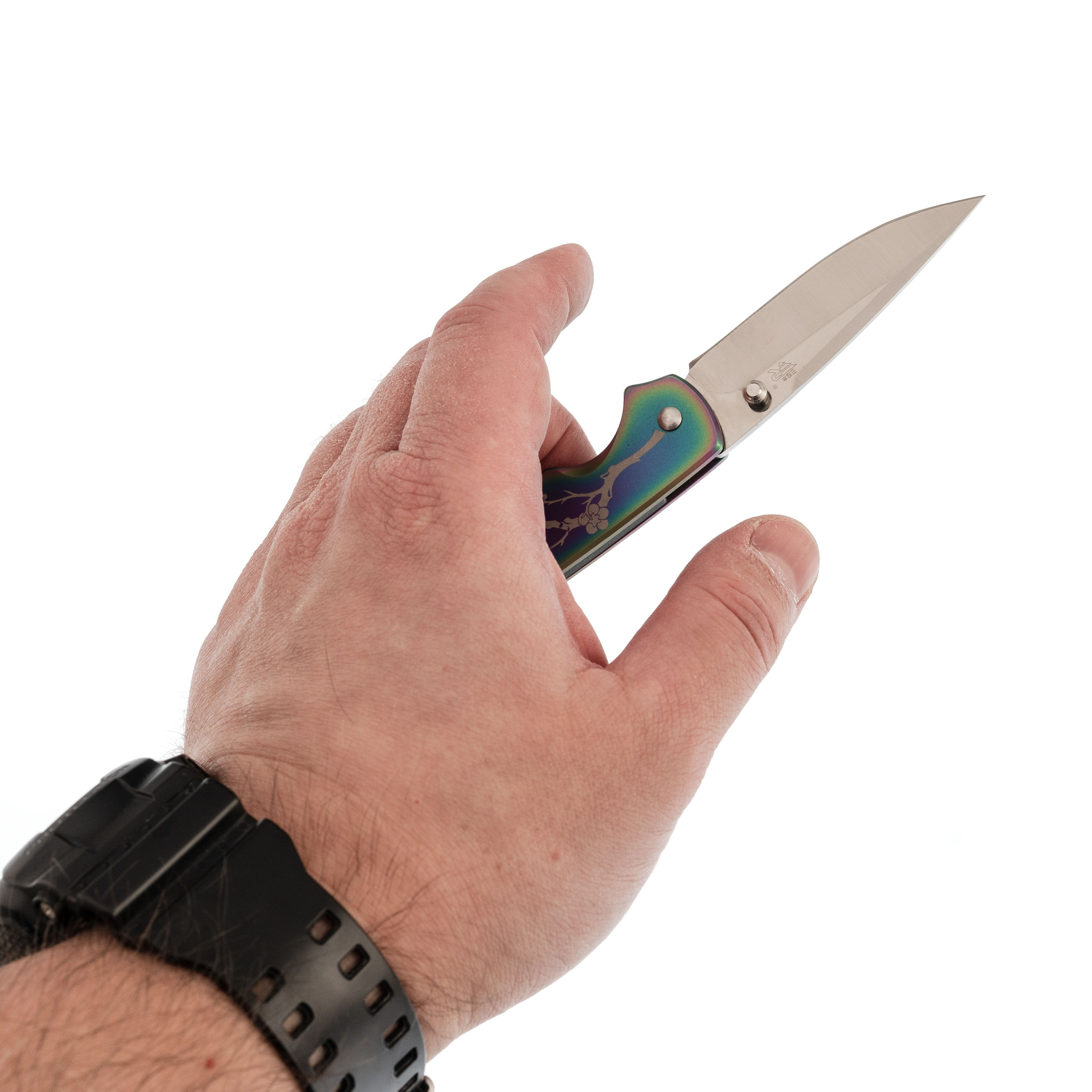 Складной нож Sanrenmu 7073LUX-ST, сталь 12C27, рукоять сталь - фото 8
