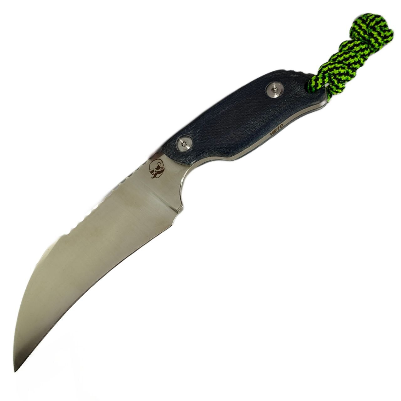 Нож Barmaley Knives Naga II XL Серп, сталь VG-10, рукоять микарта джинса