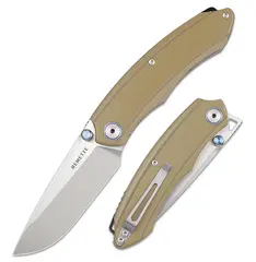 Фото Складной нож Remette Wild Species, сталь 14C28N, рукоять G10, бежевый