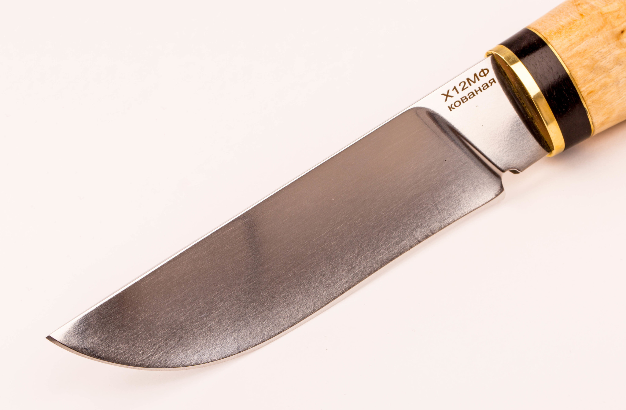 Нож Сталкер, сталь Х12МФ, карельская берёза от Ножиков