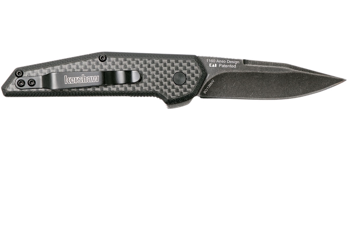 Нож складной Fraxion - Kershaw 1160 (Jens Anso Design), сталь 8Cr13MOV, рукоять G-10/карбон - фото 2