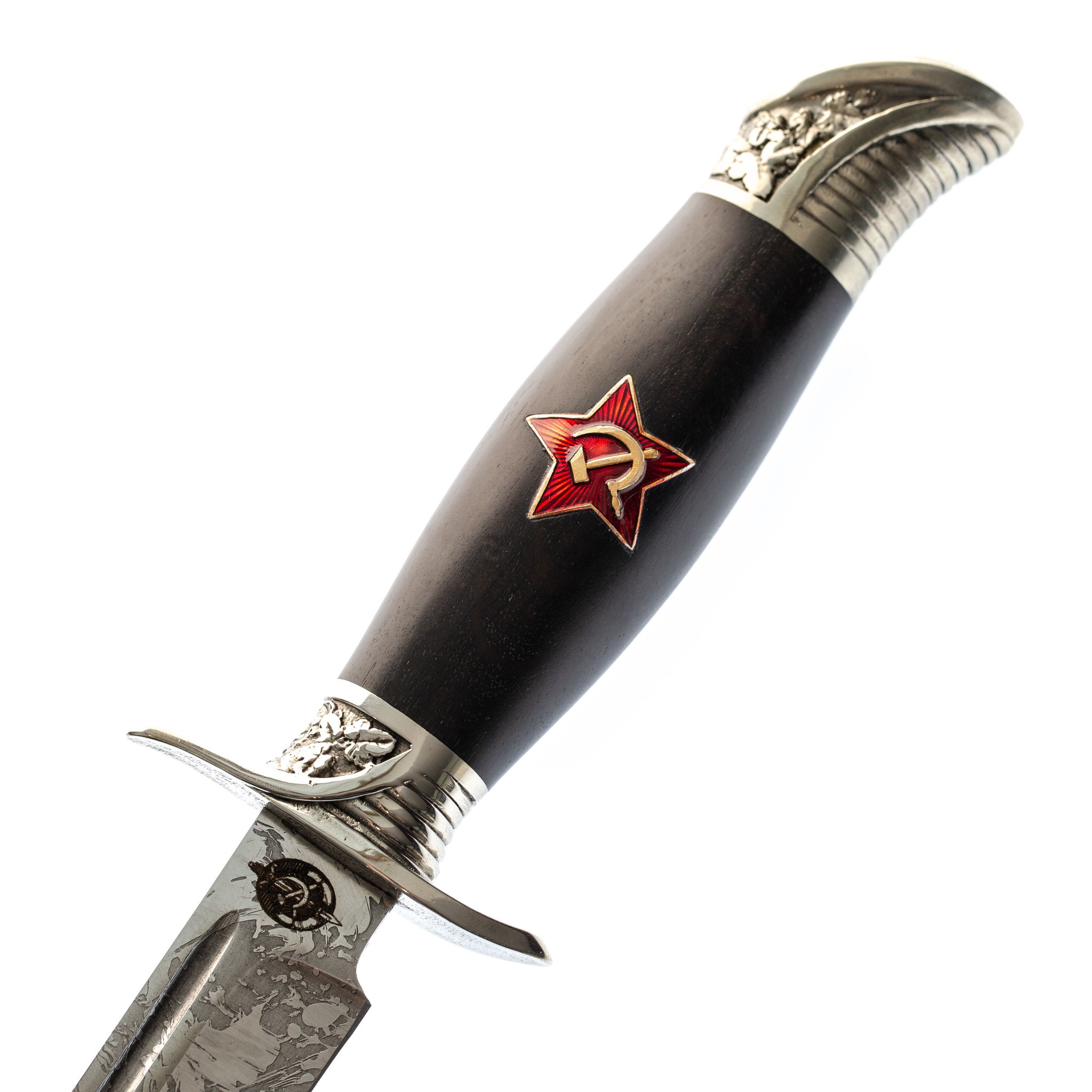 Нож Финка НКВД со звездой, сталь Х12МФ, граб - фото 2