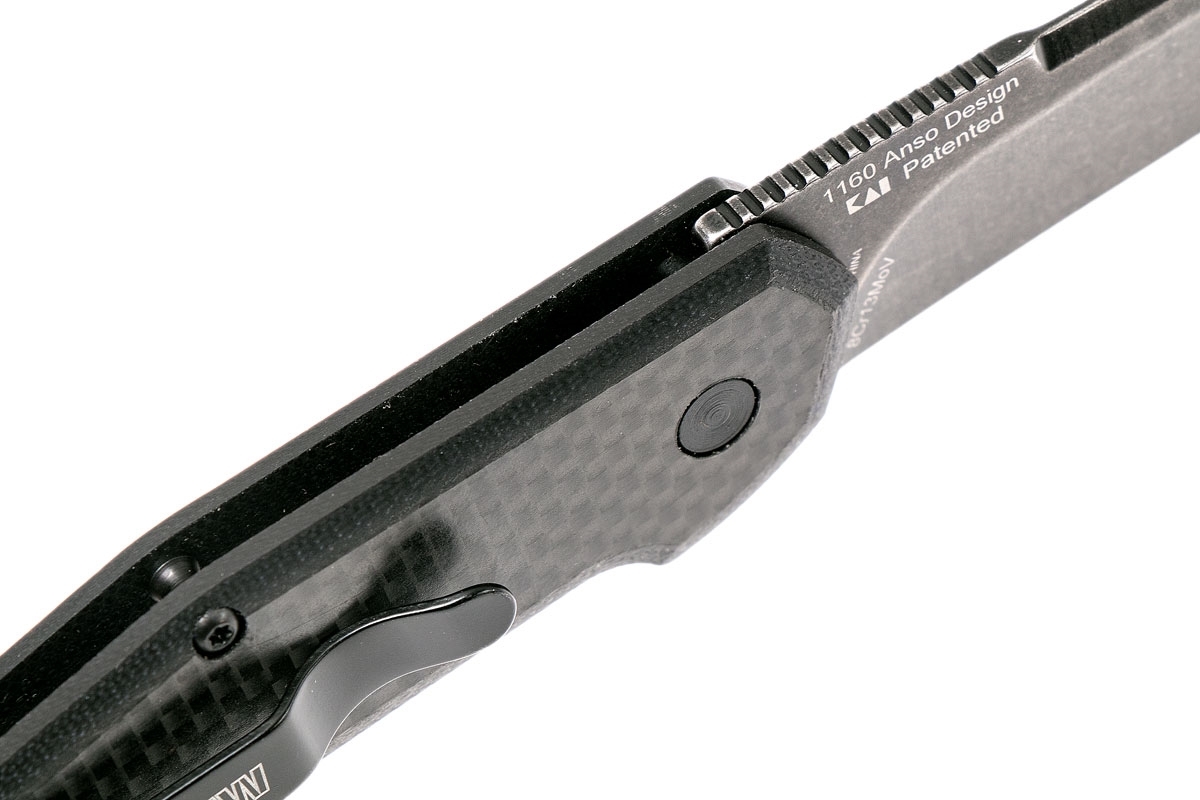 Нож складной Fraxion - Kershaw 1160 (Jens Anso Design), сталь 8Cr13MOV, рукоять G-10/карбон - фото 7