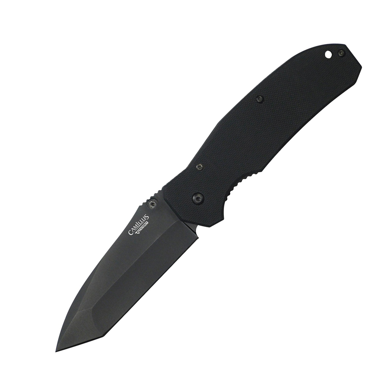 Нож складной Camillus Tanto, сталь VG-10, рукоять стеклотекстолит G-10, чёрный