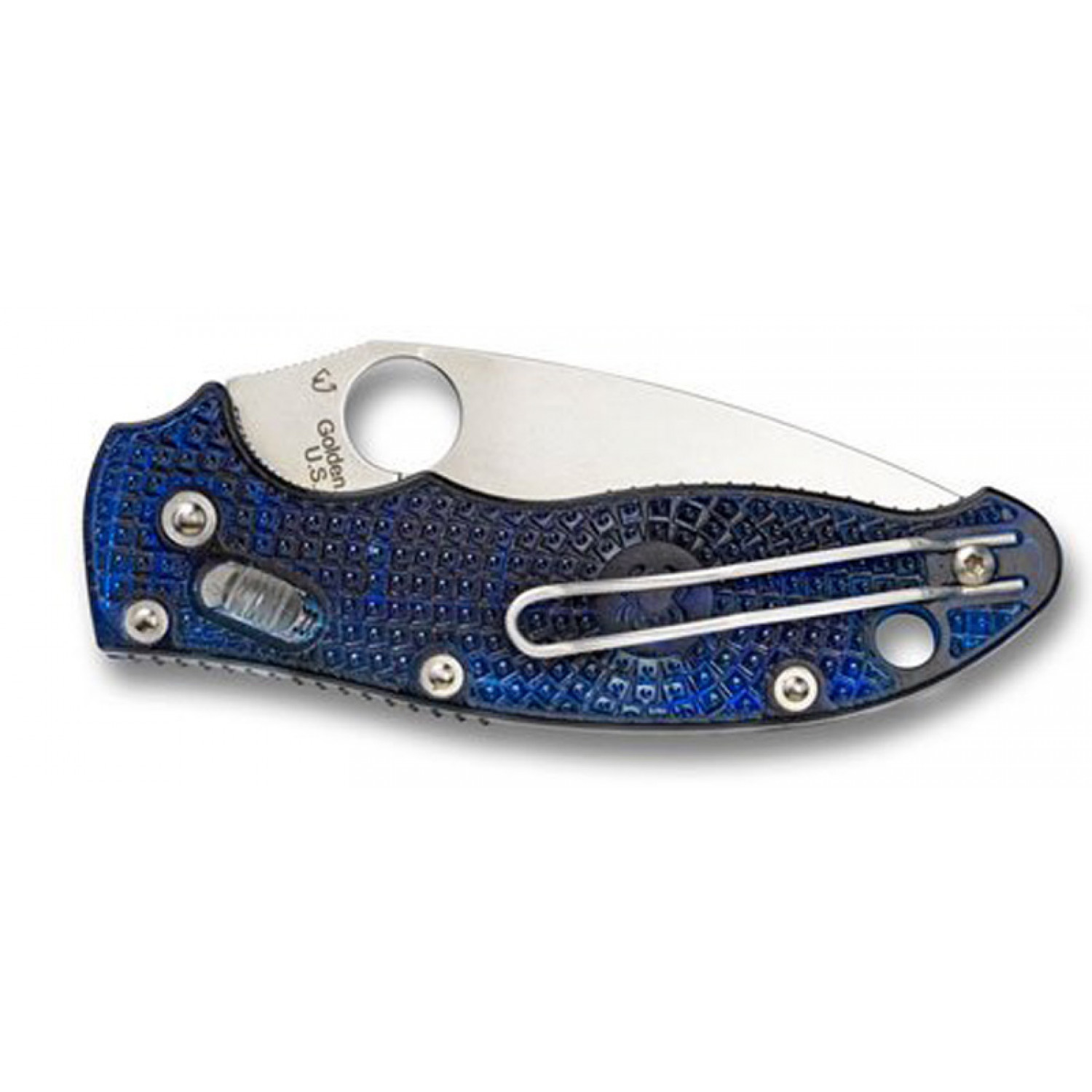 Нож складной Manix 2 Lightweight Blue Spyderco 101PBL2, сталь Carpenter CTS-BD1 Alloy Satin Plain, рукоять пластик FRCP, синий от Ножиков