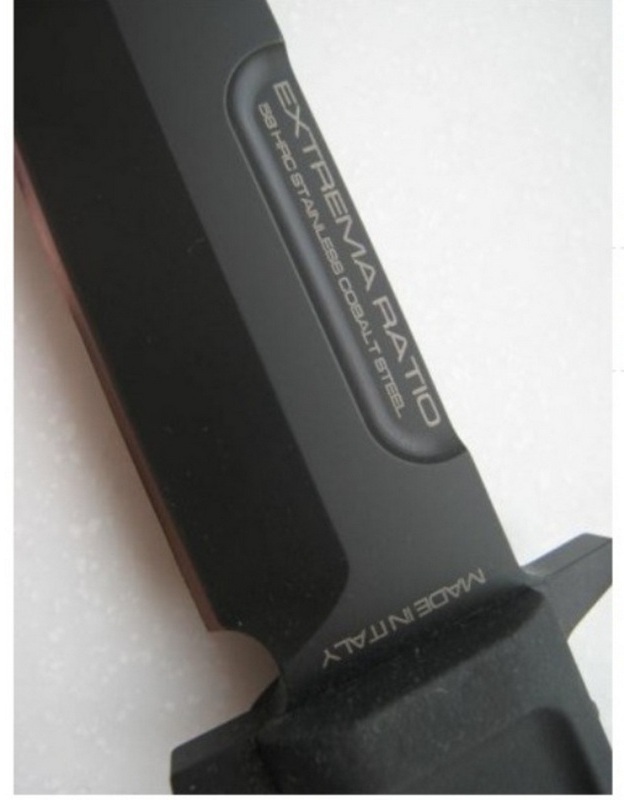 Нож с фиксированным клинком Extrema Ratio Fulcrum Testudo, сталь Bhler N690, рукоять резина Forprene® - фото 3