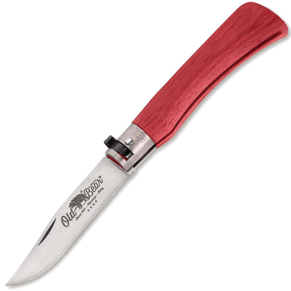 Складной нож Antonini Old Bear® Full Color XL, сталь 420, рукоять красная стабилизированная древесина