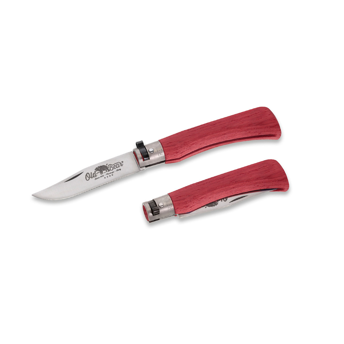 Складной нож Antonini Old Bear® Full Color XL, сталь 420, рукоять красная стабилизированная древесина от Ножиков