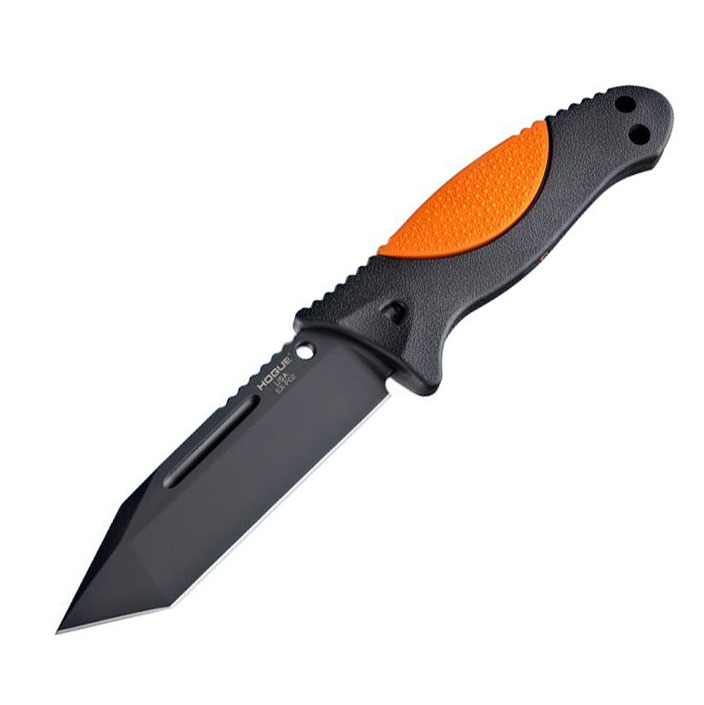 Нож с фиксированным клинком Hogue EX-F02 Black Tanto, сталь A2 Tool Steel, рукоять термопластик GRN, чёрно-оранжевый