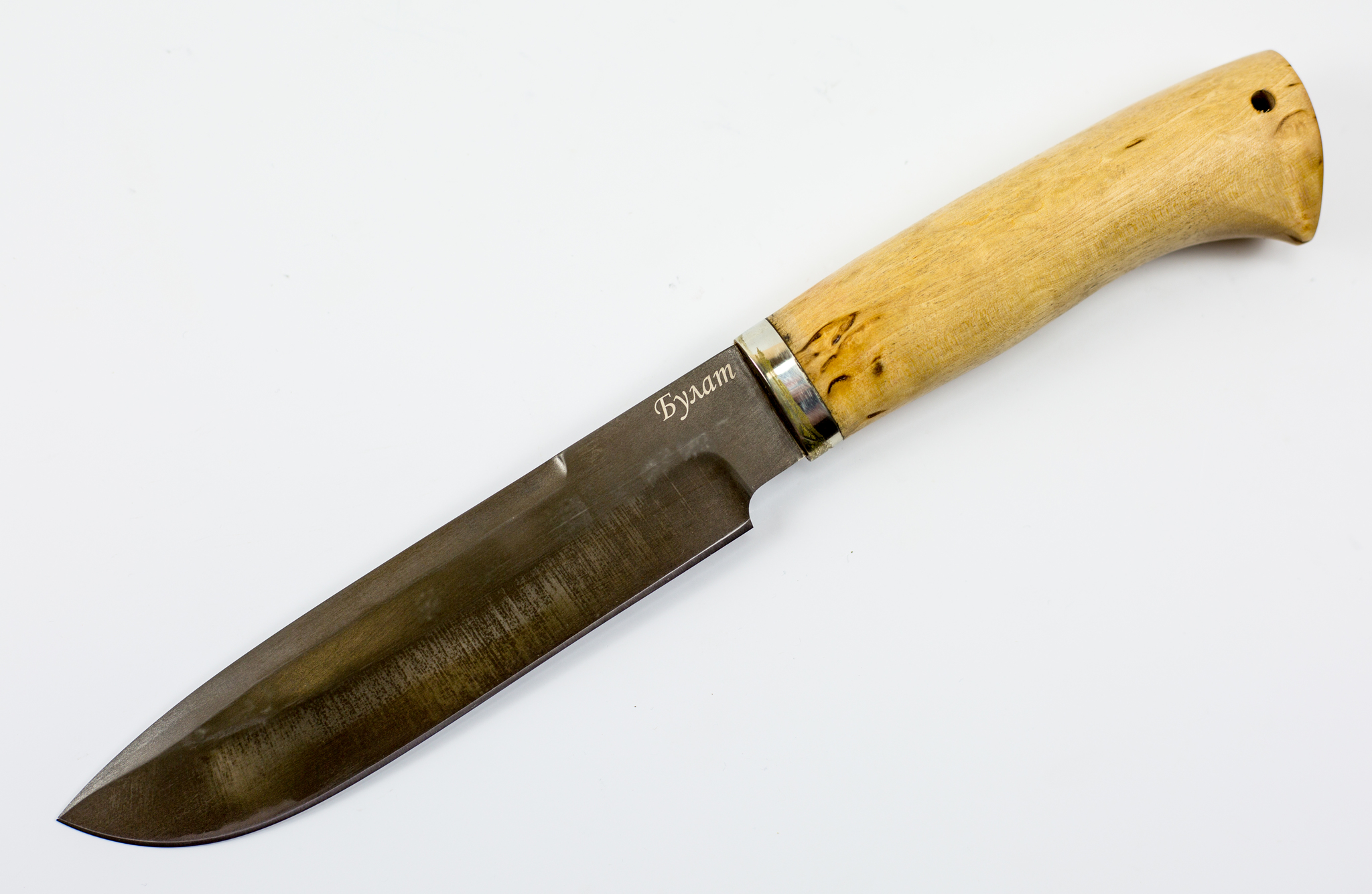 фото Нож викинг, сталь булат, карельская береза промтехснаб