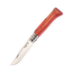 Фото Складной Нож Opinel №08, Sandvik 12C27, красная береза,  002390