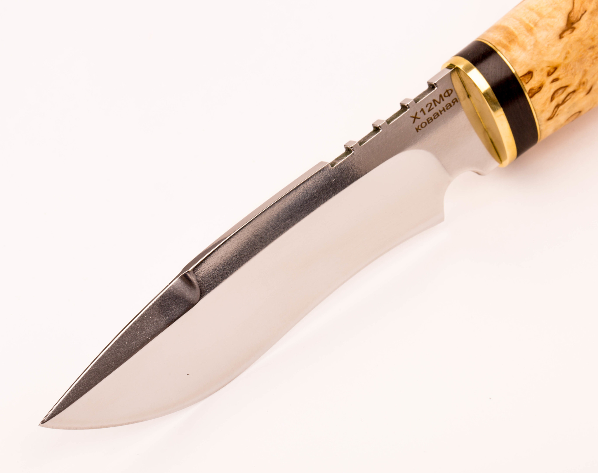 Нож Сибирь, сталь Х12МФ, карельская берёза от Ножиков