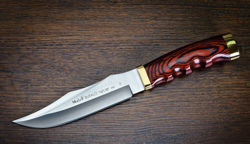 Нож с фиксированным клинком Muela Bufalo, сталь X50CrMoV15, рукоять Pakka Wood, коричневый от Ножиков