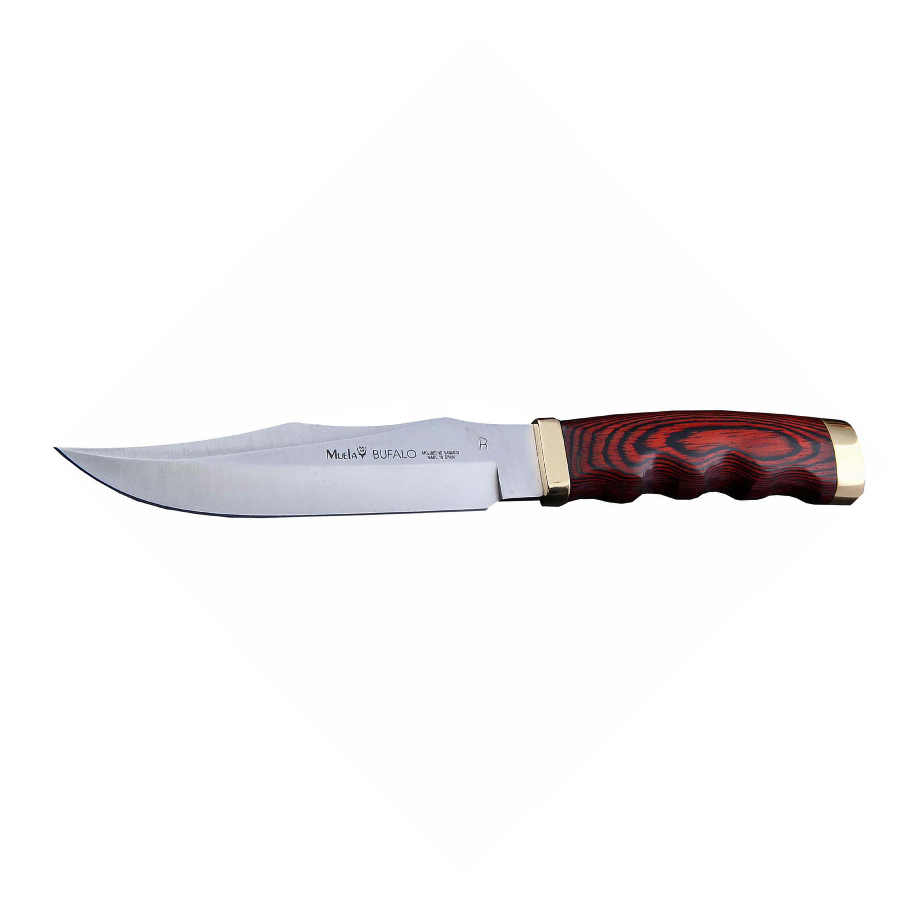 фото Нож с фиксированным клинком muela bufalo, сталь x50crmov15, рукоять pakka wood, коричневый