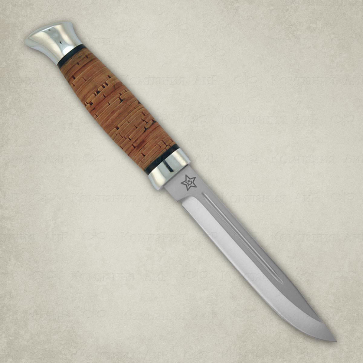 Нож Финка-3, сталь 95х18, рукоять береста