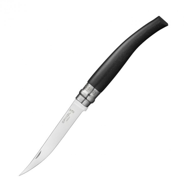 Нож складной Opinel №10 Effile, сталь Sandvik 12C27, рукоять черное эбеновое дерево, 001708 - фото 1