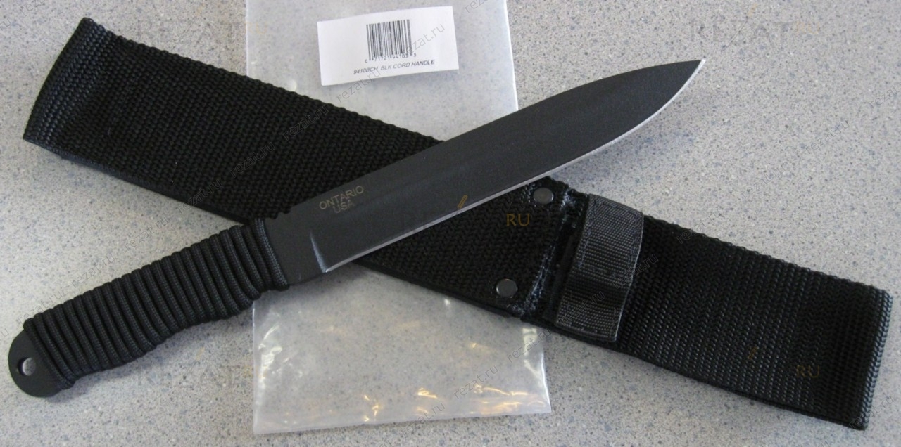 фото Нож с фиксированным клинком "blackcordwrap" ontario