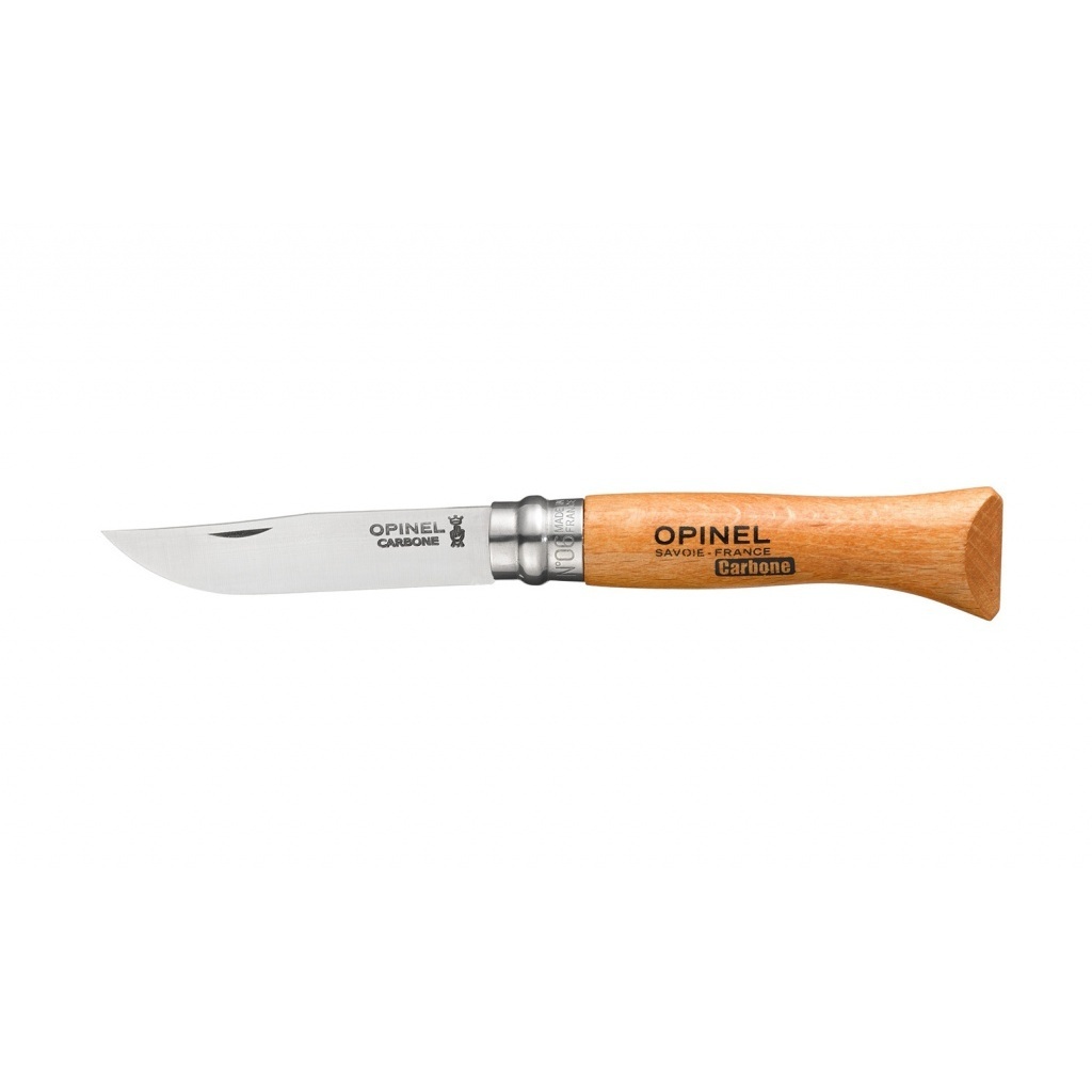 Складной нож Opinel №6, сталь лезвия XC90 Carbon steel, рукоять из дерева бука, блистер от Ножиков