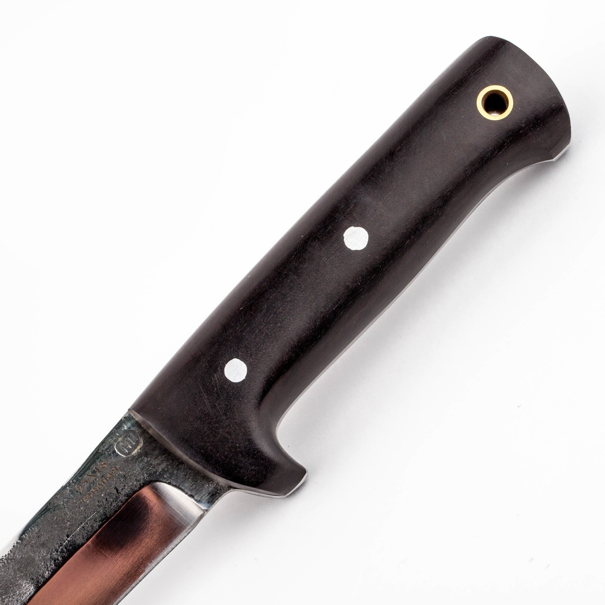 Нож Тантоид MT-12, черный граб, сталь 95х18 ковка - фото 3