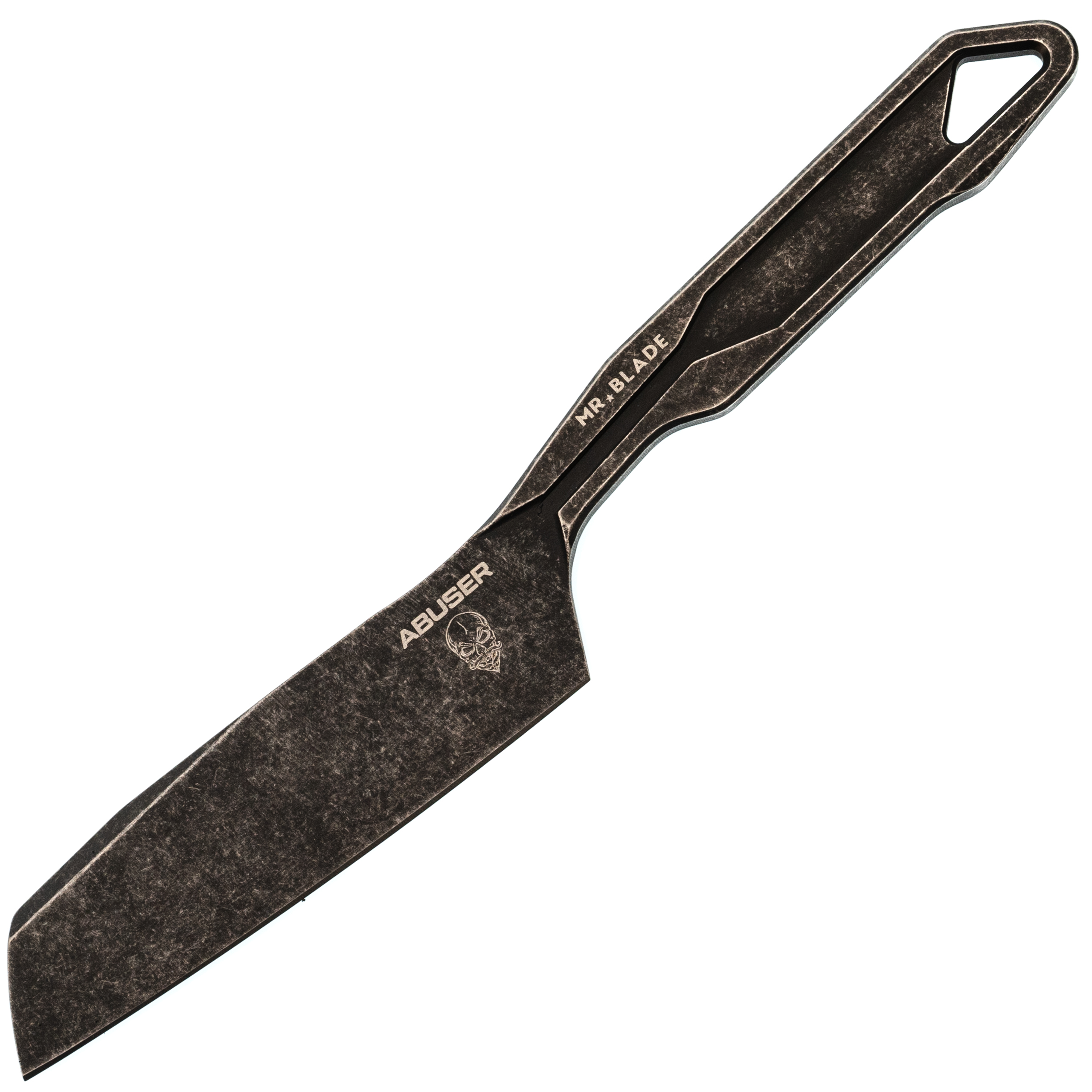 

Скелетный нож Mr.Blade Abuser Mini blackwash, сталь AUS-8