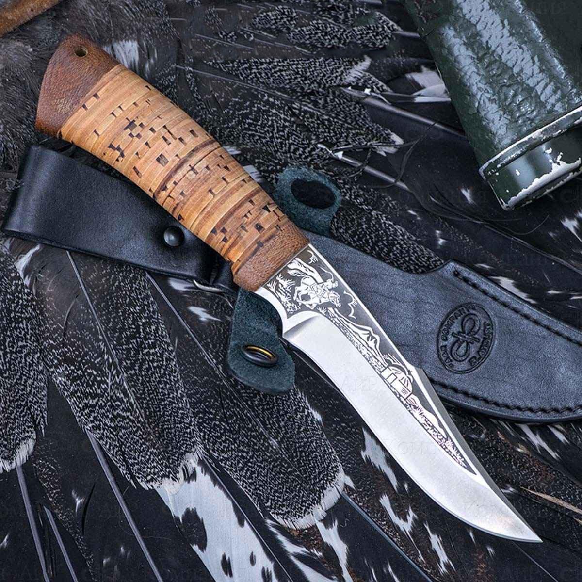 Нож АиР Хазар, сталь К-340, рукоять береста - фото 5