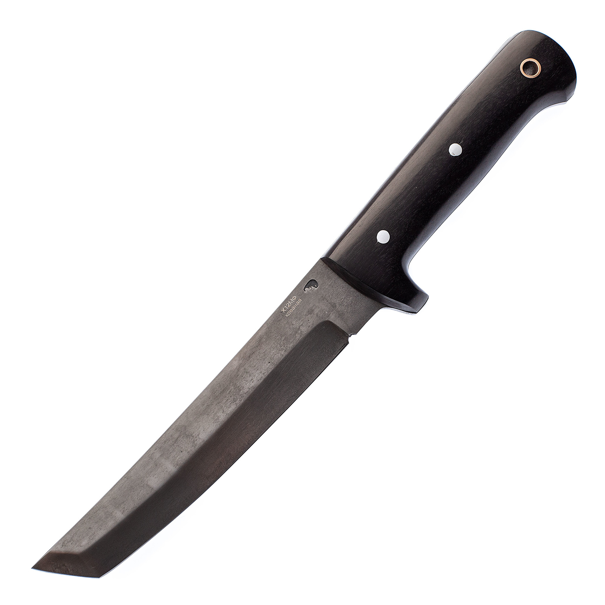 фото Нож тантоид, кованая сталь х12мф, черный граб металлист