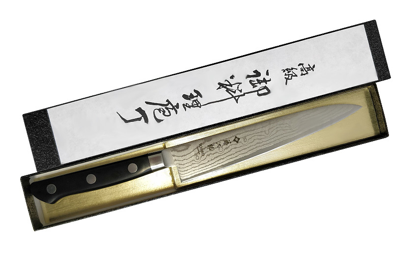 Нож Универсальный Tojiro PRO, F-651 JV, VG-10, чёрный от Ножиков