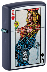 Фото Зажигалка ZIPPO Queen Design с покрытием Navy Matte, латунь/сталь, синяя, матовая