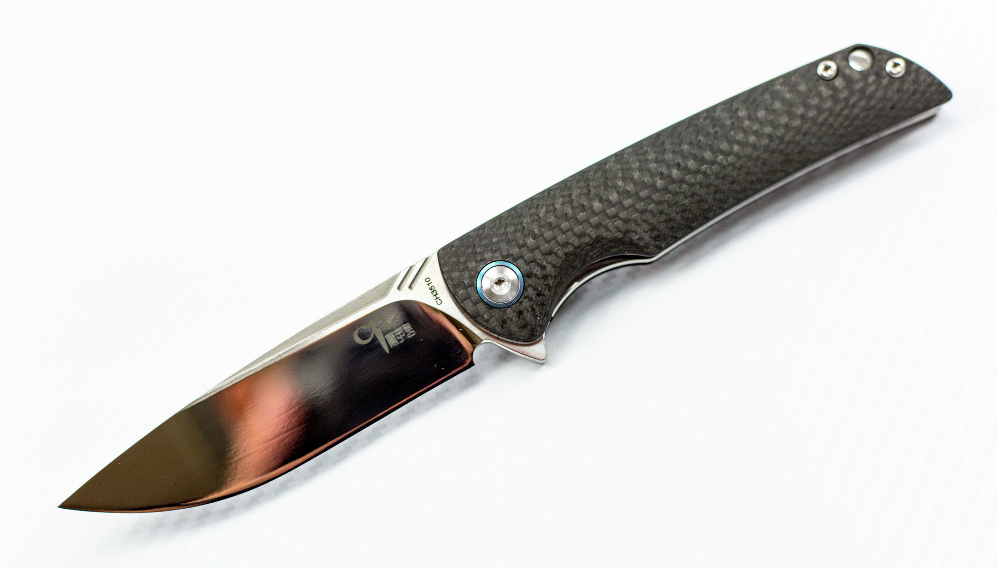 Складной нож CH3510 полированный , сталь VG-10 - фото 1