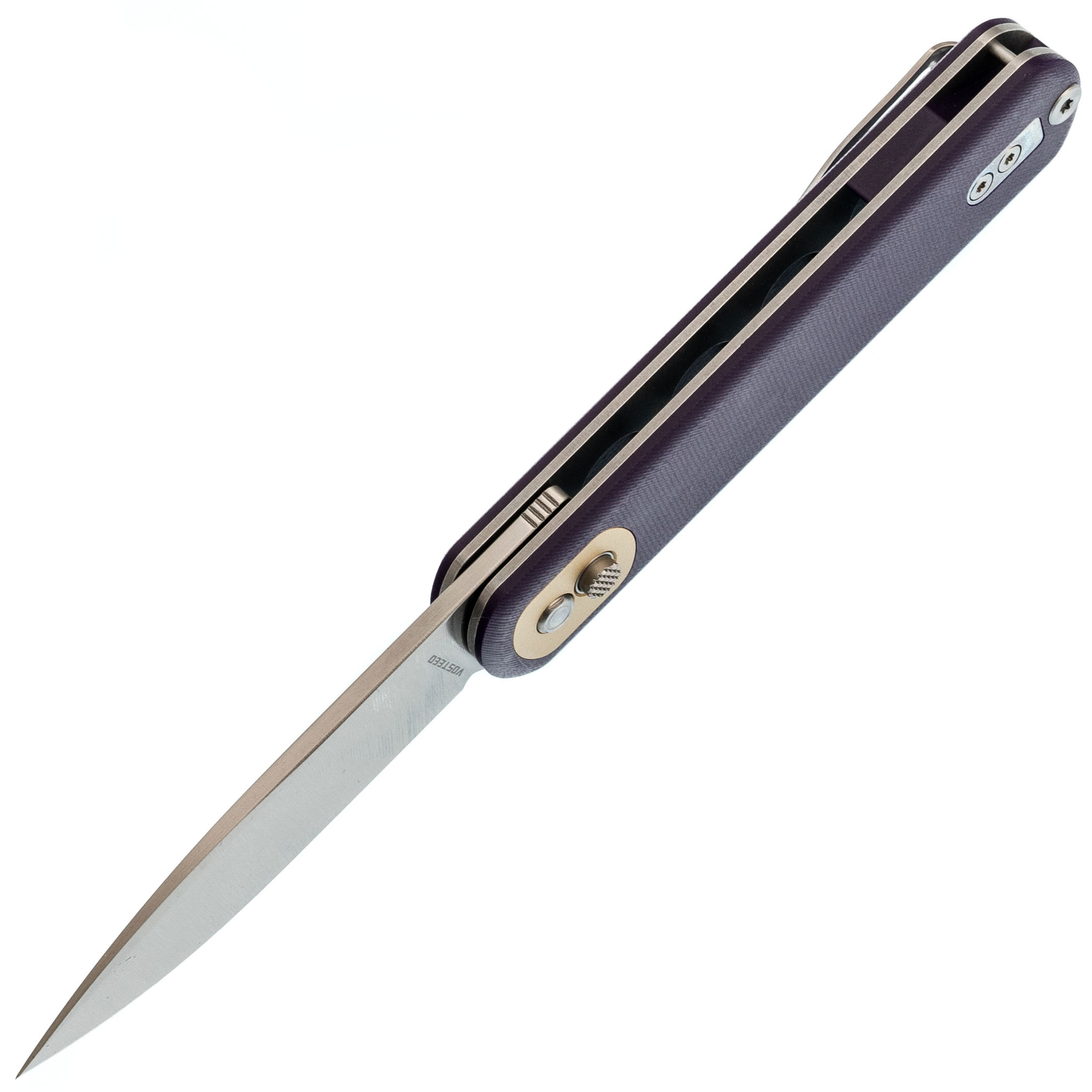 Складной нож Corgi Vosteed, сталь 14C28N, рукоять G10, фиолетовый - фото 2