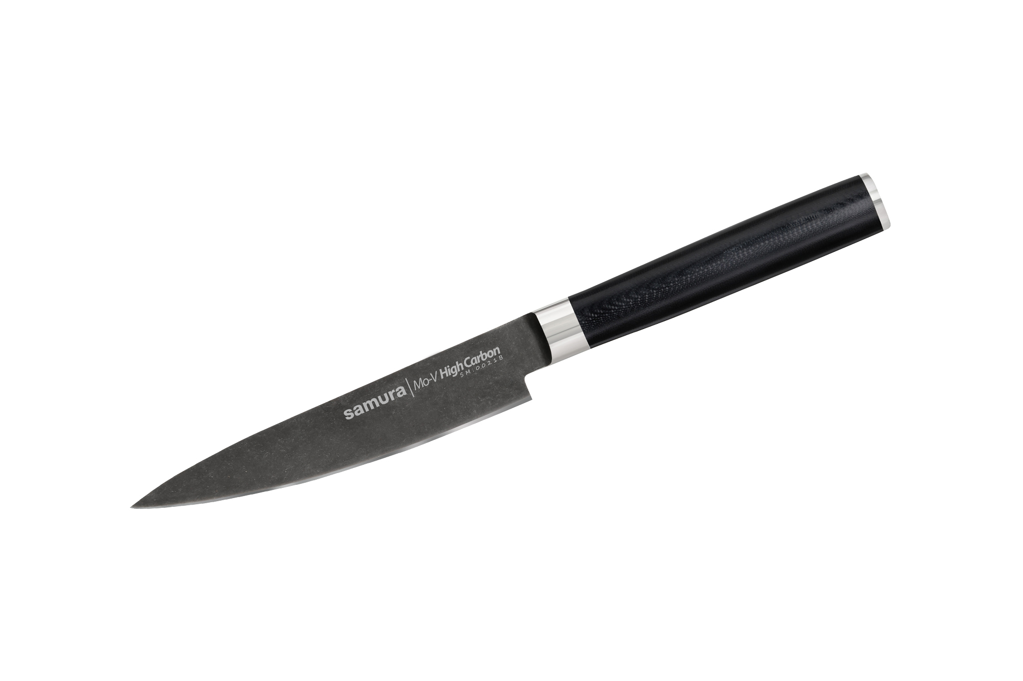 Кухонный нож Samura Mo-V Stonewash 125 мм, сталь AUS-8, рукоять G10 - фото 1