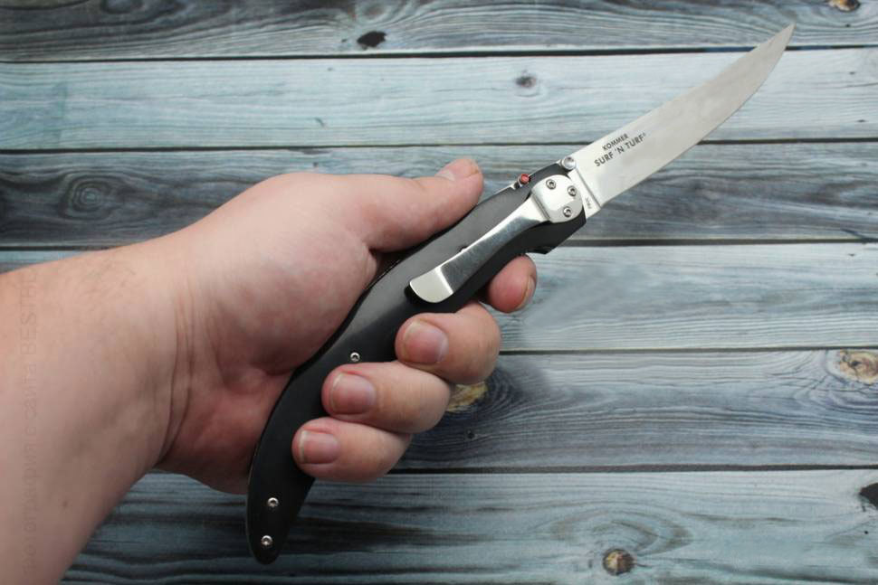 фото Складной нож crkt surf' n turf folder, сталь 5cr15mov, рукоять ацетальная смола (полиоксиметилен)