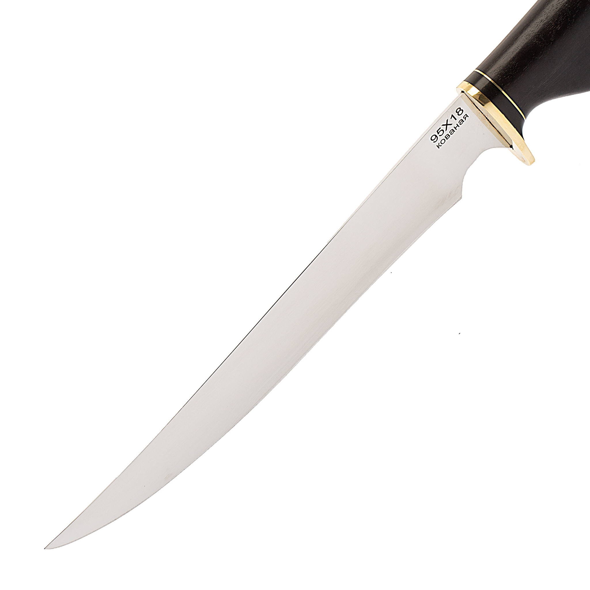 Нож Филейный большой, сталь 95х18, граб - фото 2