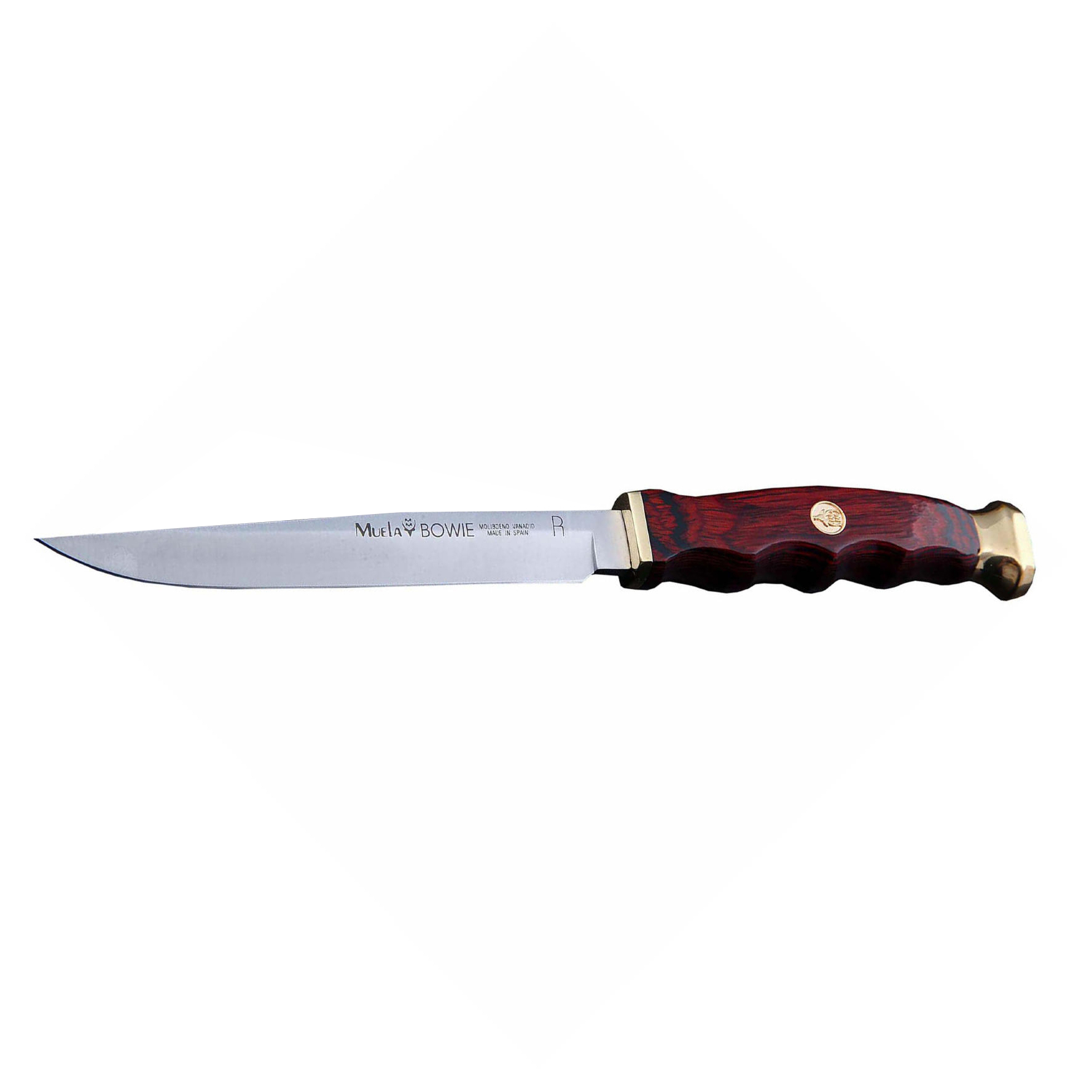 фото Нож с фиксированным клинком muela bowie, сталь x50crmov15, рукоять pakka wood, коричневый