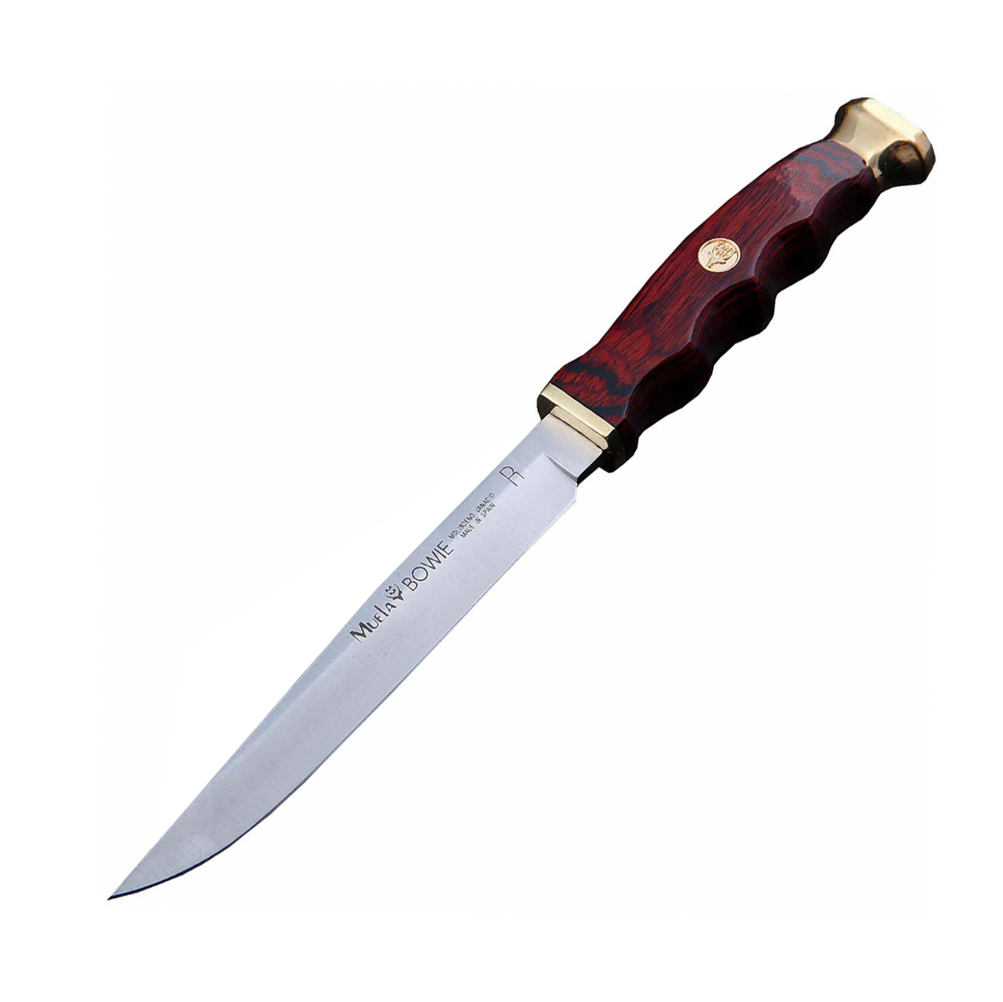 Нож с фиксированным клинком Bowie, Pakka Wood Handles 14.0 см. - фото 1