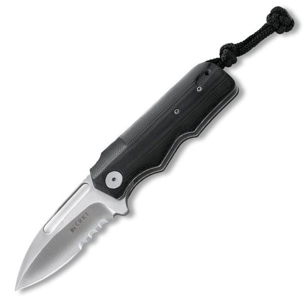 Складной нож Liong Mah Design #6, CRKT 6521, сталь 8Cr14MoV Combo Blade, рукоять стеклотекстолит G-10