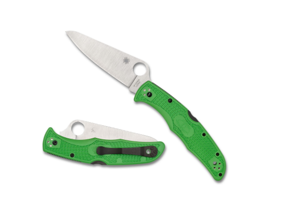 Нож складной Pacific Salt 2 Spyderco, сталь LC200N, рукоять Green FRN