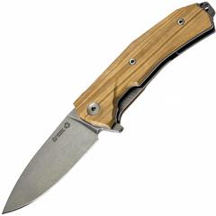 Фото Нож складной LionSteel KUR UL Olive Wood Flipper, сталь Uddeholm Sleipner®, рукоять оливковое дерево