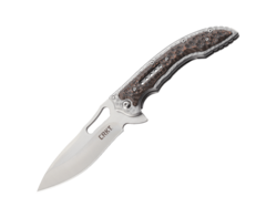 Фото Складной нож CRKT Fossil, сталь 8Cr13MoV, рукоять нержавеющая сталь, накладки G10