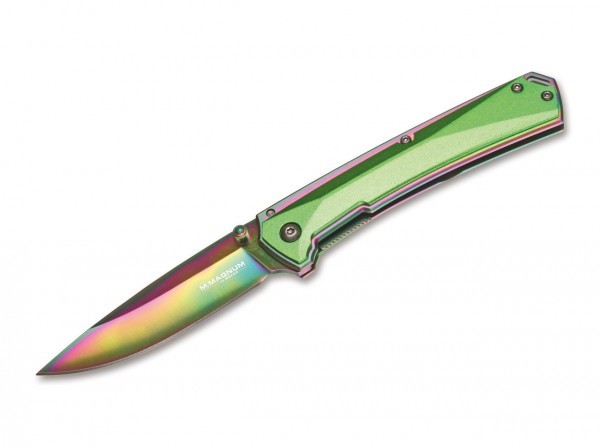 Нож складной Boker Matte Rainbow, сталь 440A, рукоять сталь - фото 1