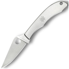 Фото Нож складной HoneyBee Stainless Spyderco 137P, сталь 3Cr Satin Plain, рукоять нержавеющая сталь