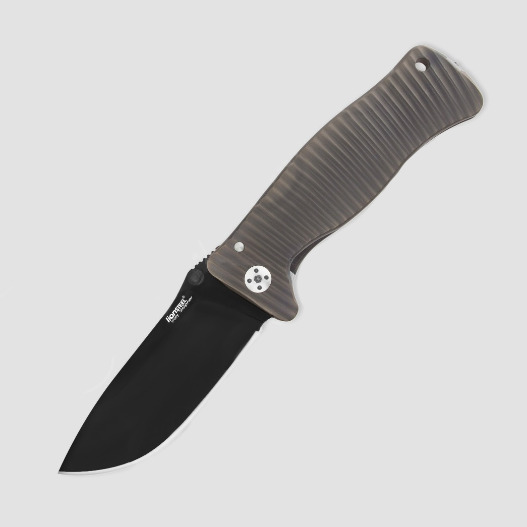 Нож складной LionSteel SR1 BB, сталь Uddeholm Sleipner, рукоять титан