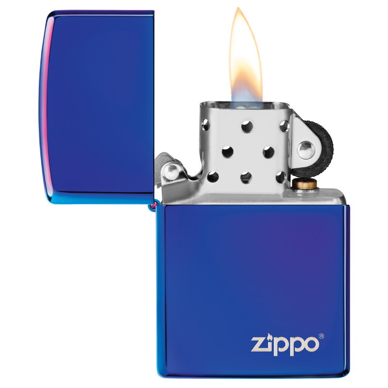 Зажигалка ZIPPO Classic с покрытием High Polish Indigo, латунь/сталь, синяя, глянцевая, 36x12x56 мм - фото 3