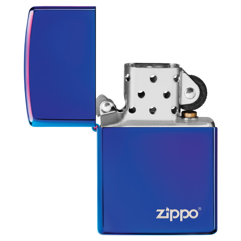 Зажигалка ZIPPO Classic с покрытием High Polish Indigo, латунь/сталь, синяя, глянцевая, 36x12x56 мм - фото 4