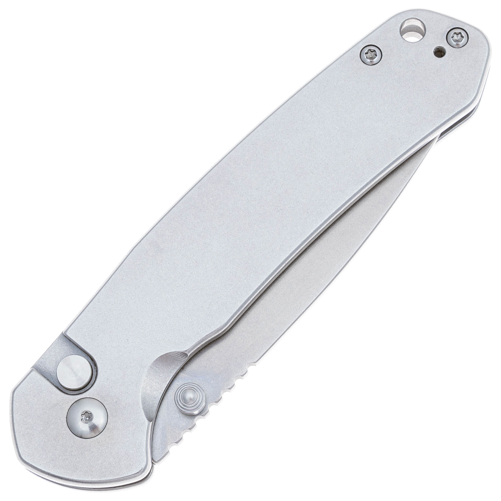 Складной нож CJRB Pyrite Large, сталь AR-RPM9, рукоять сталь - фото 3